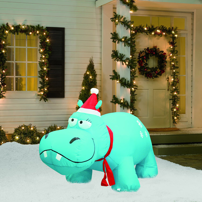 The Holiday Aisle Hippo Inflatable & Reviews Wayfair